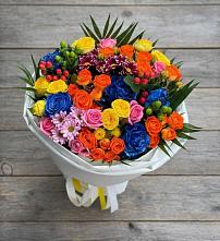 Букет цветов из:  Розы и Хризантемы в Трехгорном
