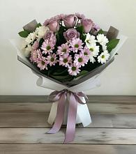 Букет цветов из:  Хризантемы и Розы в Трехгорном