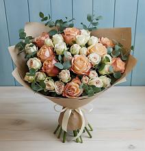 Букет цветов из:  Альстромерии и Розы в Трехгорном